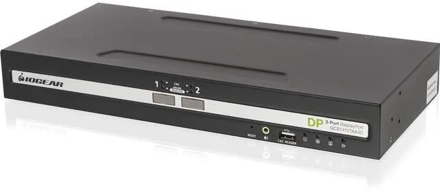 Alt view image 3 of 3 - IOGEAR 2-Port Single View DisplayPort KVM Switch w/Audio and CAC support GCS1412TAA4C
