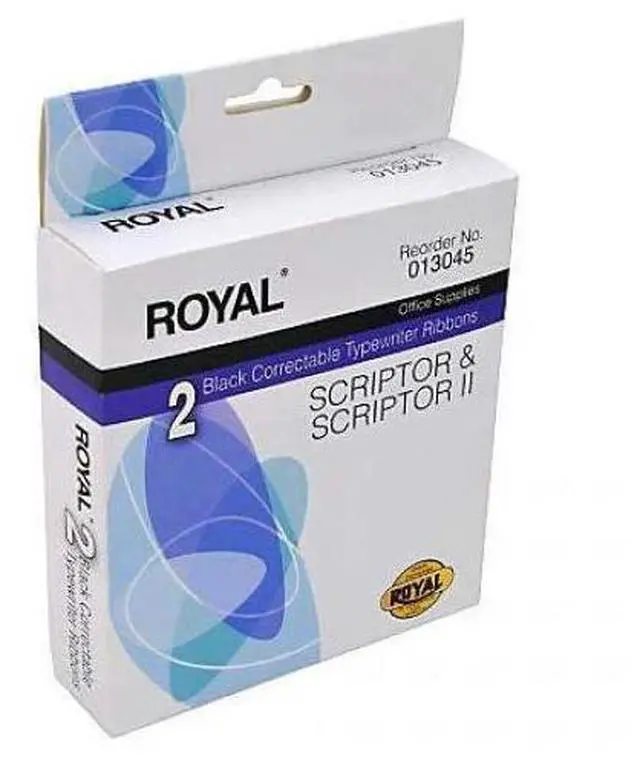 Alt view image 2 of 2 - Royal Consumer Information Products 013045 Scriptor & Scriptor II Typewriter Ribbons, 2 Pack