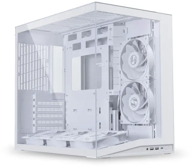 Alt view image 8 of 8 - LIAN LI O11D MINI V2 Flow | Compact ATX Mid-Tower Airflow Computer Case | Panoramic View | High-Performance Airflow | Includes 5 x 120mm Reverse Blade Fans | Cable Management | White  (O11DMIV2FW)
