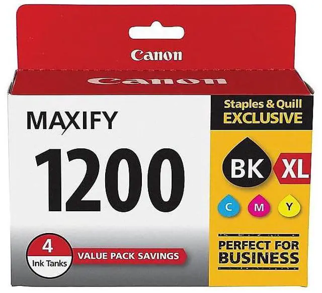 Alt view image 8 of 8 - Canon PGI- 1200 XL Black High Yeild / PGI- 1200 Color C/M/Y Standard Ink Cartriges