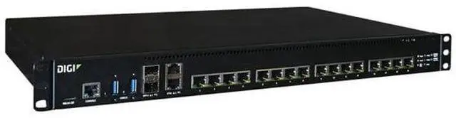 Alt view image 4 of 4 - Digi Connect EZ 16 MEI - Serial Server, 16-port, RS-232/422/485, US Power Cord - 256 MB - Twisted Pair, Optical Fiber - 2 Total Expansion Slot(s) - 2 x Network (RJ-45) - 2 x USB - 16 x Serial Port - 1