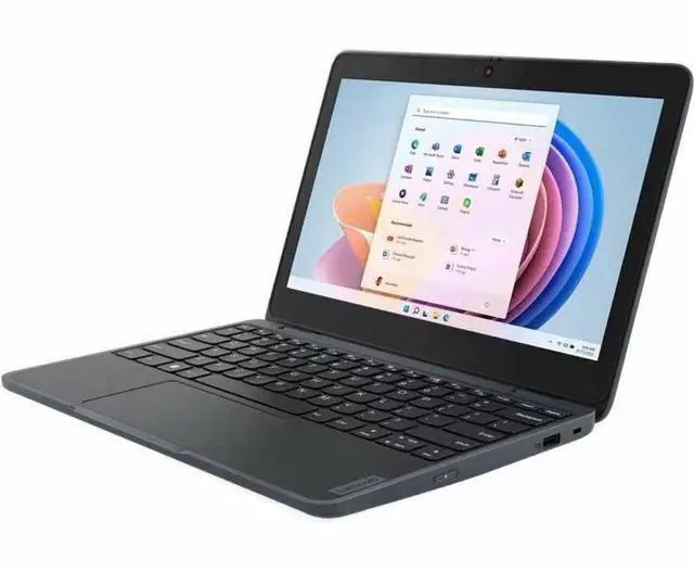 Alt view image 9 of 9 - Lenovo 100 82VK0005US 11.6" Notebook - Intel N-Series N100 - 4 GB - 128 GB SSD - Slate Gray - Windows 11 Pro Education - Intel UHD Graphics - Front Webcam - IEEE 802.11ax Wireless LAN Standard