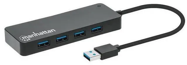 Alt view image 10 of 10 - Manhattan 7-Port USB 3.2 Gen 1 Type-A Hub - for Tablet/Notebook/Desktop PC/Keyboard/Mouse/Flash Drive - USB 3.2 (Gen 1) Type A - 7 x USB Ports - 7 x USB Type-A Ports - USB Type-A - Black - Wired - Win