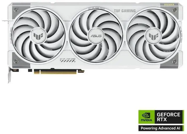 Alt view image 8 of 8 - ASUS TUF Gaming white GeForce RTX 5070 Ti OC Edition 16GB GDDR7 TUF-RTX5070TI-O16G-WHITE-GAMING PCI-Express 5.0 DLSS 4.0 Graphics Card