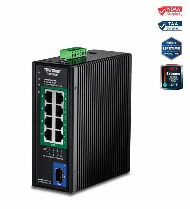 Alt view image 12 of 12 - TRENDnet 5-Port Gigabit PoE++ Powered Managed Switch with PoE Passthrough, TPE-B541, 1 x Gigabit PoE++ Input, 4 x Gigabit PoE+ Output, 60W PoE Budget, NDAA TAA Compliant, Lifetime Protection