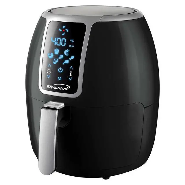 Alt view image 17 of 18 - Brentwood Small 1400 Watt 4 Quart Electric Digital Air Fryer with Temperature Control in Black