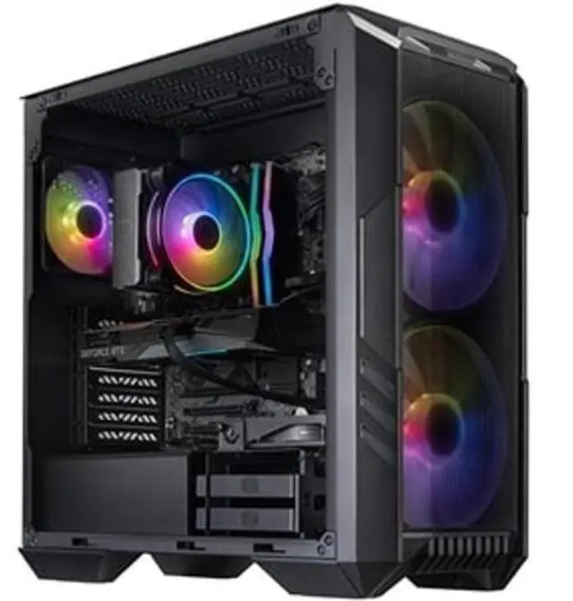 Alt view image 3 of 3 - CoolerMaster HAF 5 Pro Gaming Desktop Computer, Intel Core Ultra 7 265F 2.4GHz, 32GB RAM, 1TB SSD, NVIDIA GeForce RTX 5070 12GB, Windows 11 Home, Black
