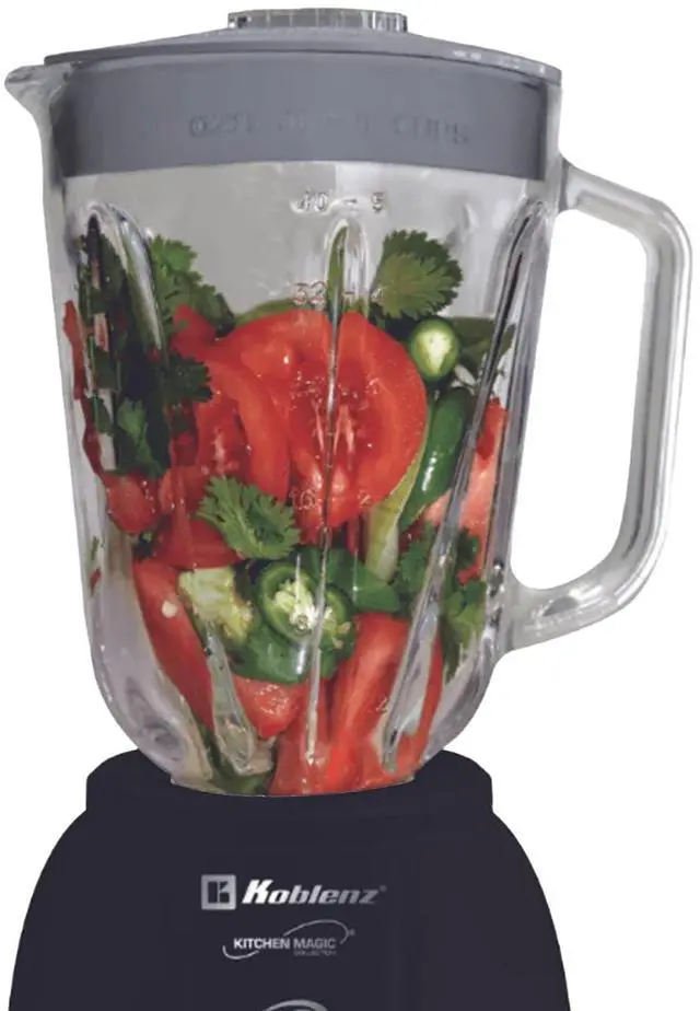 Alt view image 8 of 8 - Koblenz LKM 5970 VN Gourmet 51 Oz Countertop Blender with 500-Watt Base and Total Crushing Technology for Smoothies, Ice and Frozen Fruit, Salsa, Black