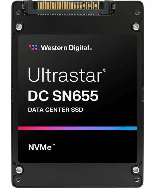 Alt view image 4 of 4 - WD Ultrastar DC SN655 WUS5EA176ESP7E3 7.68 TB Solid State Drive - U.3 15 mm Internal - U.3 (PCI Express NVMe 4.0) - Read Intensive - Server, Workstation Device Supported - 1 DWPD - 6800 MB/s Maximum R