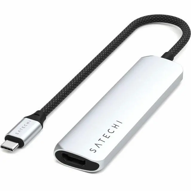 Alt view image 8 of 9 - Satechi 4-in-1 USB-C Slim Multiport Adapter 4K - for Smartphone, Tablet, Desktop PC, Notebook, Monitor - Charging Capability - USB Type C - 4K, 4K @ 60Hz - 3840 x 2160 - 3 x USB Ports - 2 x USB Type-A