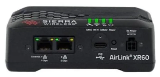 Alt view image 4 of 4 - Sierra Wireless AirLink XR60 Wi-Fi 6 IEEE 802.11ax 2 SIM Cellular Modem/Wireless Router - 5G LTE, HSPA+ - Dual Band - 2.40 GHz ISM Band - 5 GHz UNII Band - Gigabit Ethernet  1105161