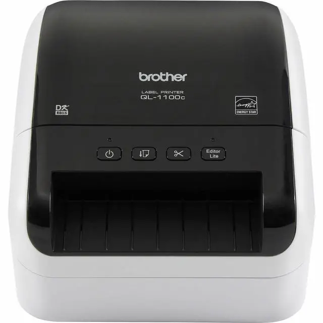 Alt view image 18 of 18 - Brother QL-1100C Desktop Direct Thermal Printer Monochrome Label Print USB