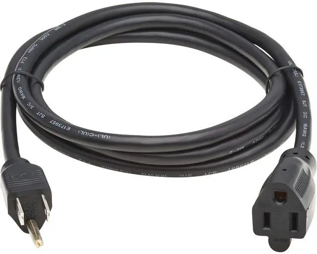 Alt view image 13 of 13 - Tripp Lite 6ft Power Extension Cord NEMA 5-15P to NEMA 5-15R Black P02200613A