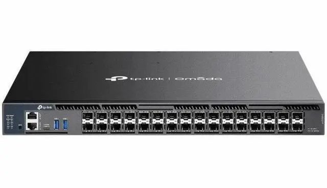 Alt view image 7 of 7 - TP-Link Omada 26-Port 10G Stackable L3 Managed Aggregation Switch with 6 25G Slots - Manageable - 10 Gigabit Ethernet, 25 Gigabit Ethernet - 10GBase-X, 25GBase-X - 3 Layer Supported - 86.70 W Power Co