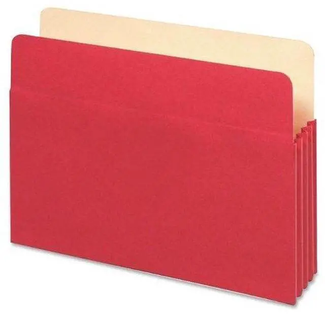 Main image of Globe-weis Colored File Pocket - Letter - 8.50" X 11" - 1100 Sheet Capacity - 5.25" Expansion - Top Tab Location - Tyvek, Card Stock - Red - 1 Each (1534GRED10)