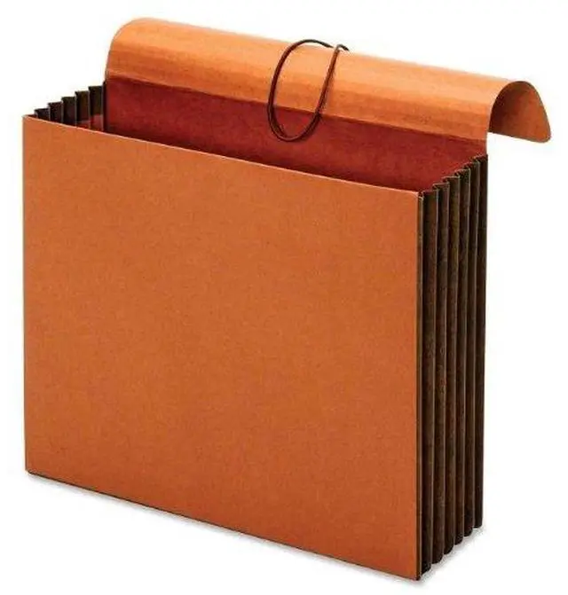 Main image of Globe-weis Expanding Width File Folder Wallet - Letter - 8.50" X 11" - 1200 Sheet Capacity - 5.25" Expansion - Top Tab Location - Redrope, Plastic - Brown - 1 Each (GLW73186)