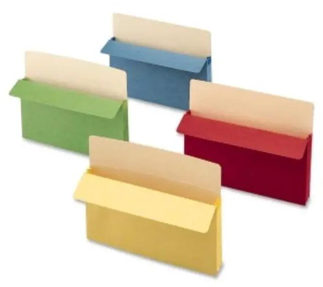 Main image of Smead 73890 Assortment Colored File Pockets - Letter - 8.50" Width X 11" Length Sheet Size - 3.50" Expansion - Top Tab Location - Tyvek - Assorted - 25 / Box (smd-73890_35)