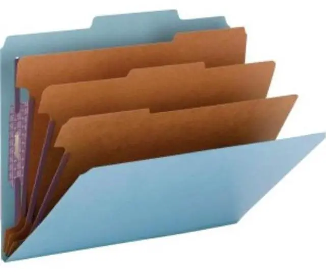 Main image of Smead Colored Pressboard Classification Folders with SafeSHIELD® Coated Fastener Technology (smd-14094)