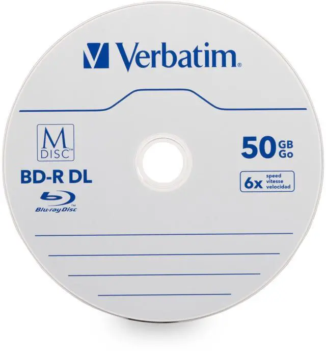 Main image of Verbatim Blu-ray Recordable Media - Bd-r Dl - 6x - 50 Gb - 25 Pack Spindle - 120mm - Double-layer Layers (98924)