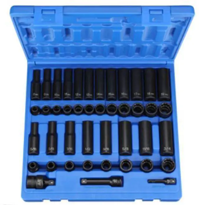 Main image of Grey Pneumatic 1643RD 3/8" Dr. 43 Pc. Standard/deep Sae/metric -12 Point