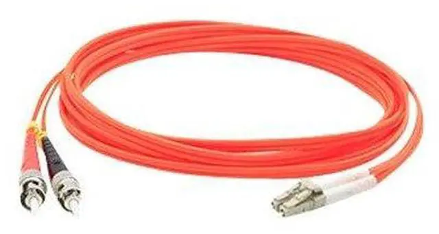 Main image of AddOn 9m ST to LC Orange OM1 Duplex OFNR Riser-Rated MMF Fiber Patch Cable