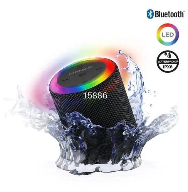 Alt view image 8 of 8 - HyperGear Halo Wireless LED Speaker