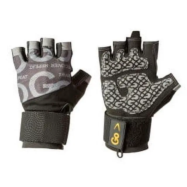 Alt view image 4 of 4 - GoFit Pro Gray Trainer Wrist Wrap Gloves, Medium (GF-GTCW-M)