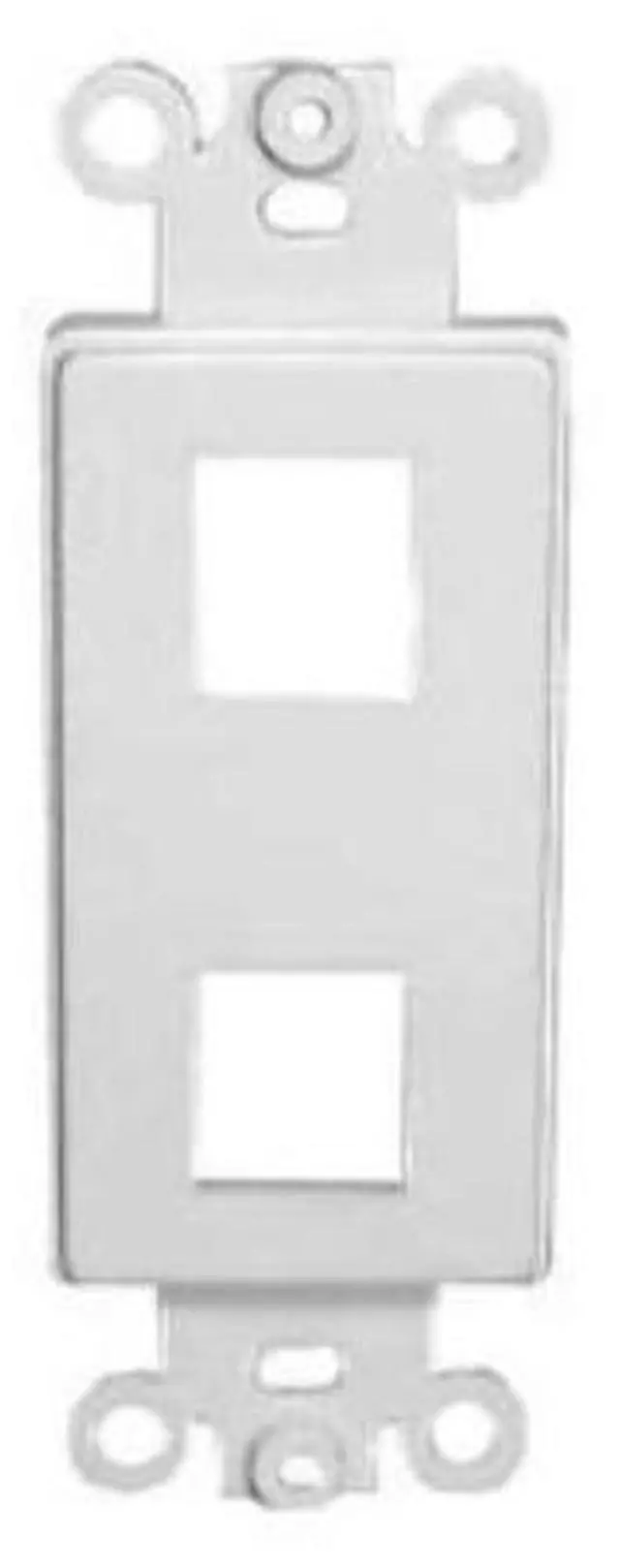 Main image of VANCO 820322 Decor Style Multi-Media Wall Plate Inserts 2 Port