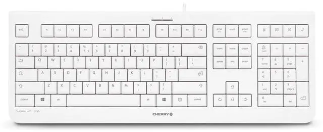 Main image of Cherry Kc 1000 Keyboard - Cable - Light Gray - Usb - English [us] - Calculator, Email, Browser, Sleep Hot Key[s] (jk-0800eu-0)