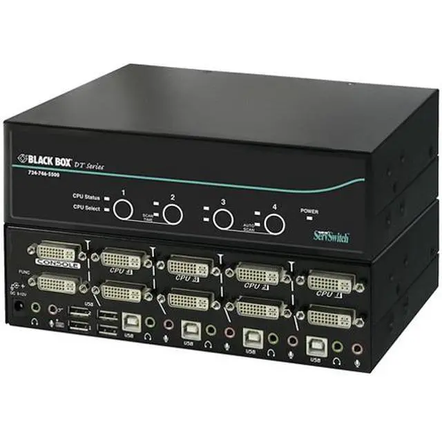 Alt view image 8 of 8 - Black Box ServSwitch DT Dual-Head DVI KVM Switch