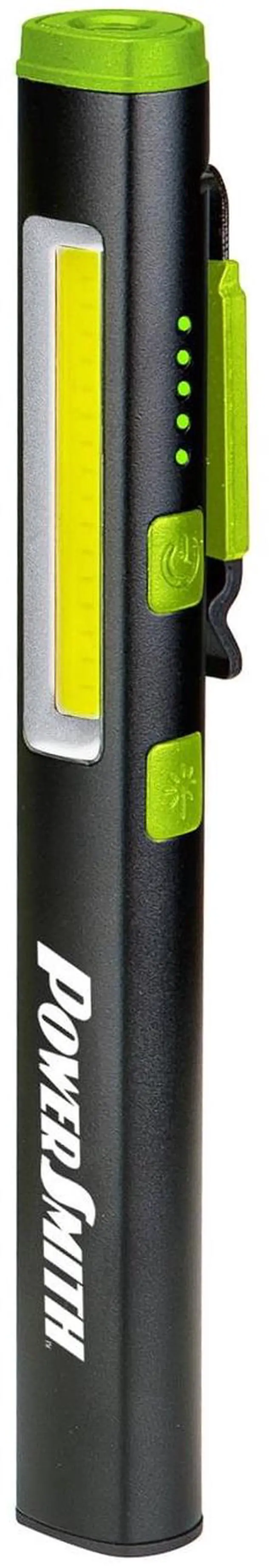 Alt view image 8 of 8 - PowerSmith PILP450UVL 450/140 Lumen Rechargeable LED Inspection Pen Light with Flood, Spot, 365 nm UV Light and Red Laser Pointer. Aluminum Alloy Body with a Swivelling Magnetic Pocket Clip