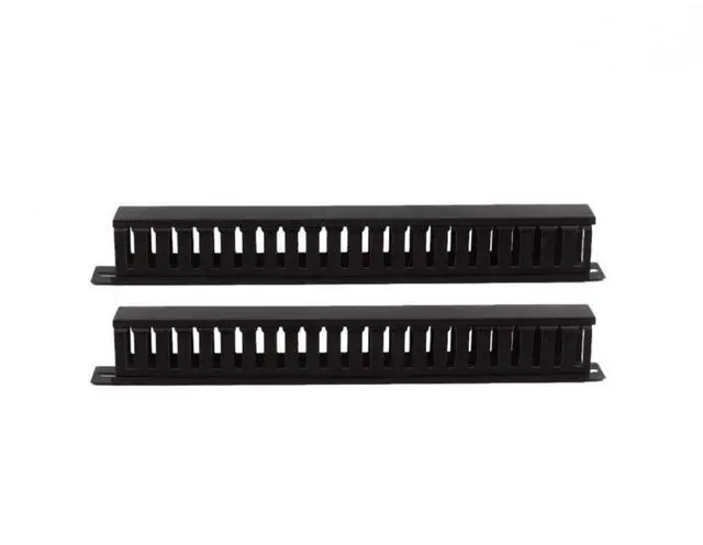 Alt view image 12 of 12 - IOGEAR 2U 19" Horizontal Cable Management Duct with Cover and Mounting Screws, Slotted Finger Duct Wire Organizer for Server/Network/Equipment Rack and Cabinets (GROHD2U)