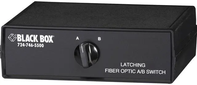 Alt view image 2 of 2 - Black Box Fiber Optic A/B Desktop Switch Latching with SC Single-Mode Connectors