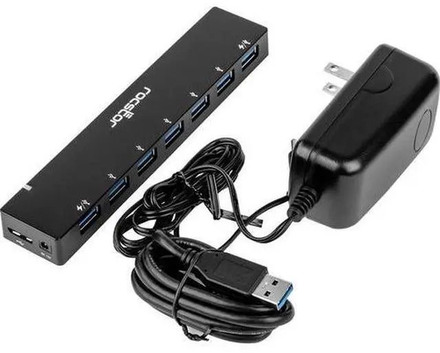 Alt view image 9 of 9 - Rocstor 7-port USB Hub