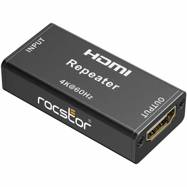 Alt view image 2 of 2 - Rocstor 4Kx2K HDMI2.0 Repeater Extender Signal Booster & Amplifier Y10G003B1