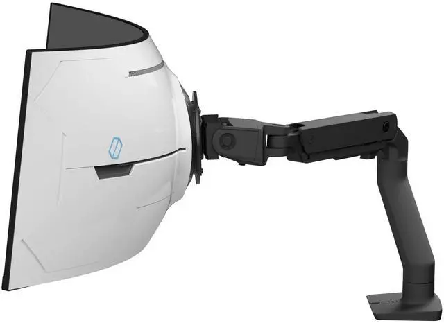 Alt view image 8 of 8 - Ergotron Mounting Arm for Monitor Curved Screen Display Black 45693224