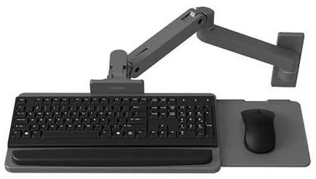 Alt view image 2 of 2 - Ergotron LX Pro Premium Keyboard Arm, Wall Mount Adjustable Tray ? Dark Grey