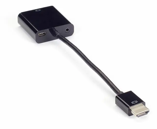 Alt view image 2 of 2 - Black Box HDMI to VGA Adapter Converter with Audio Male/Female Dongle