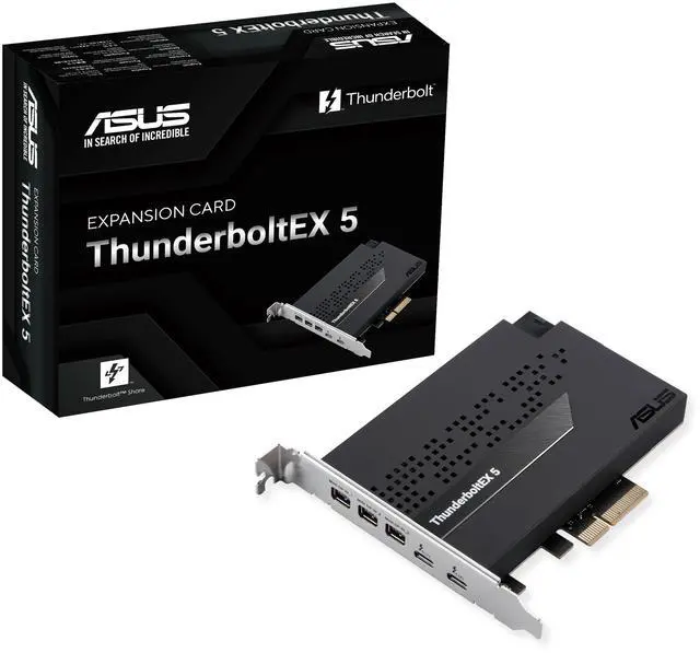 Alt view image 8 of 8 - Asus ThunderboltEX 5 PCI Express 4.0 x4 15 GB/s Desktop Keyboard Mouse Monitor Plug-in Card 3 USB Port 1 Thunderbolt Port 1 USB 2.0 Port PC THUNDERBOLTEX5