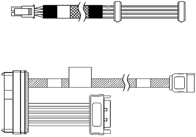 Alt view image 2 of 2 - Lenovo ThinkSystem ST250 V2 ODD/Tape Cable Kit