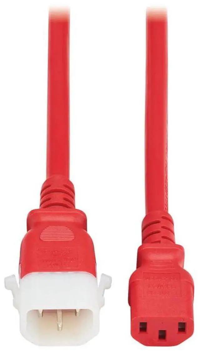 Alt view image 9 of 9 - Eaton Tripp Lite Series PDU Power Cords C13 to P-Lock C14 Heavy-Duty 15A 250V 14 AWG 2 ft. 0.6 m Red 6 Pack