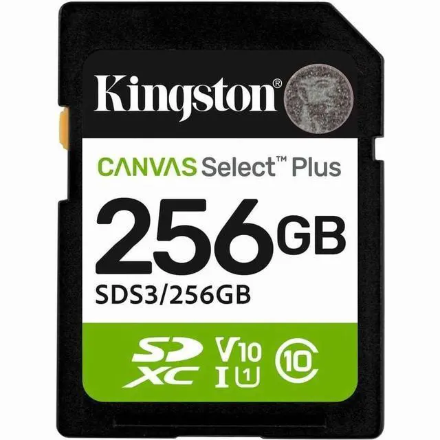 Alt view image 7 of 7 - Kingston Canvas Select Plus 256 GB Class 10/UHS-I U1 V10 SDXC 1 SDS3256GB