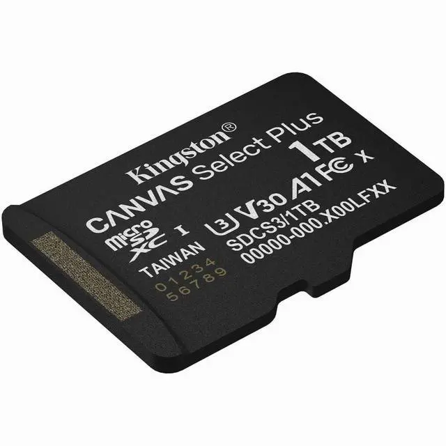 Alt view image 3 of 3 - Kingston Canvas Select Plus 1 TB Class 10/UHS-I (U3) V30 microSDXC - 1 - 150 MB/s Read