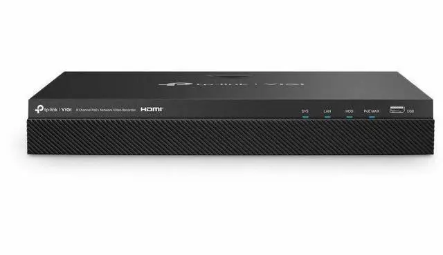 Alt view image 5 of 5 - TP Link VIGI NVR2008H-8MP - VIGI 8 Channel PoE+ Network Video Recorder - Network Video Recorder - HDMI - 4K Recording