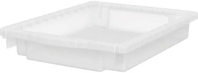 Alt view image 2 of 2 - Flagship Storage Bins 1 Section 12.75" x 16" x 3" Translucent White HFMBIN3
