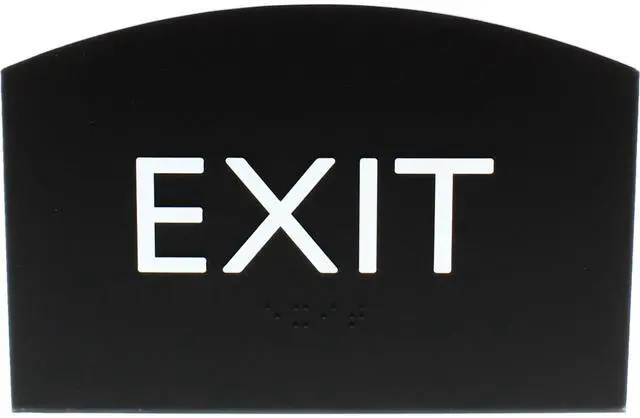 Alt view image 8 of 8 - Lorell Exit Sign, 4-1/2" x 6-4/5" x 1/2", Black, Each (LLR02680)