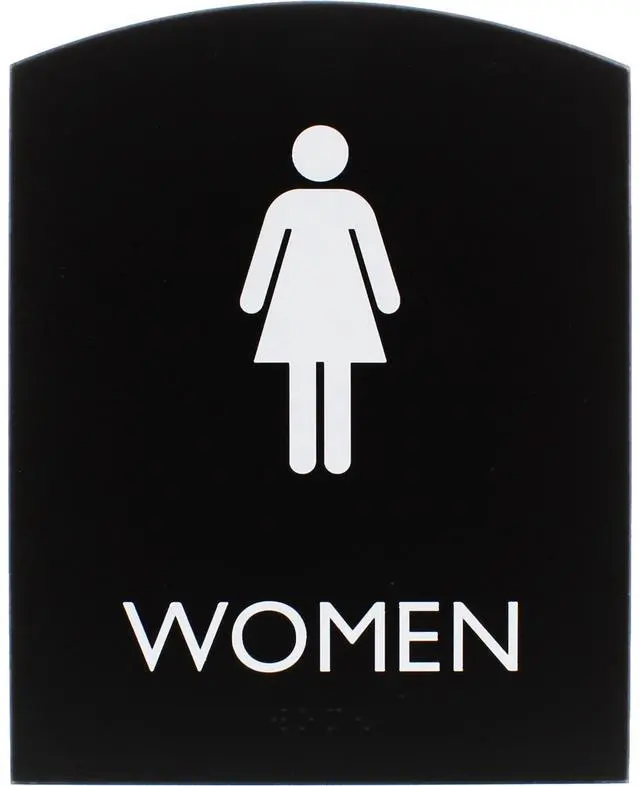 Alt view image 4 of 4 - Lorell Sign, Women, 6-4/5"Wx8-1/2"Lx4/5"H, Black (LLR02674)