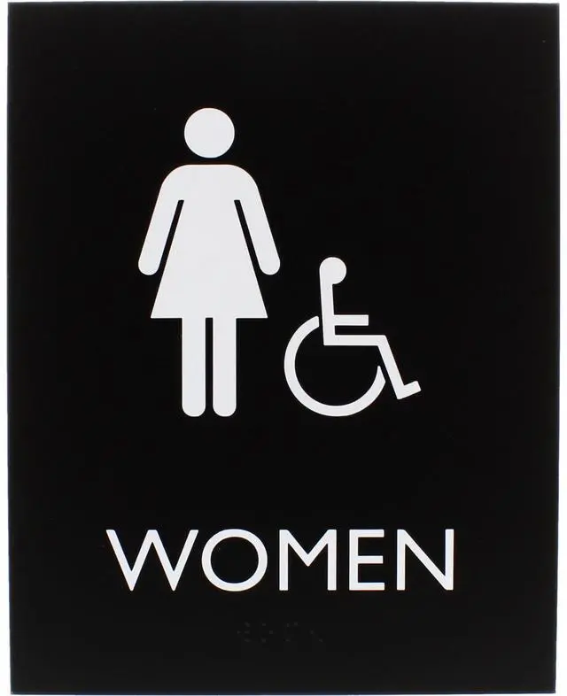 Alt view image 4 of 4 - Lorell Sign, Women, 6-4/10"Wx8-1/2"Lx4/5"H, Black (LLR02666)