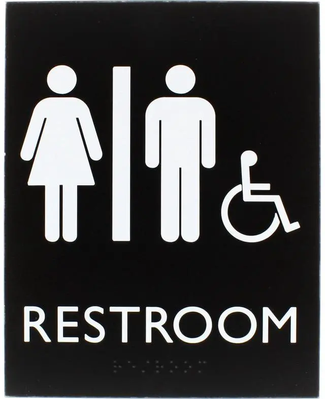 Alt view image 4 of 4 - Lorell Sign, Unisex, 6-4/10"Wx8-1/2"Lx4/5"H, Black (LLR02664)