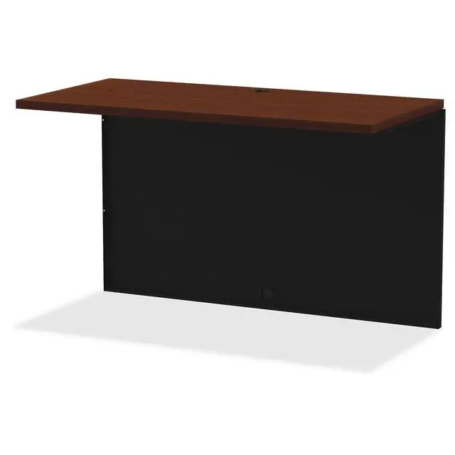 Alt view image 7 of 7 - Lorell Walnut Laminate/Black Modular Desk Series
